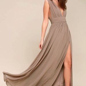 Lulu’s ‘Heavenly Hues’ Maxi Dress in Taupe